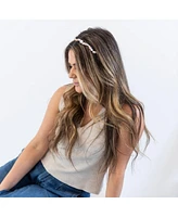Wavy Oyster Pearl Headband - Pink