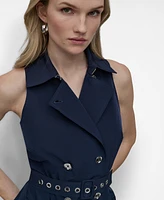 Dkny Women's Sleeveless Belted Trench Dress