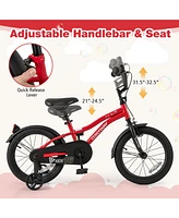 Bicycle for Kids with Adjustable Seat Bell Reflectors for Visibility