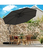 Offset Hanging Umbrella with Base Patio Cantilever Tilt