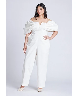 Eloquii Women's Off The Shoulder Jumpsuit