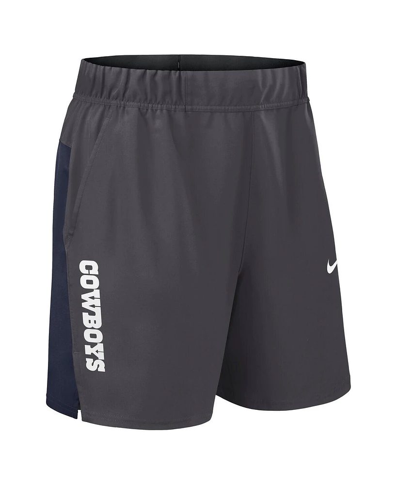 Nike Men's Gray Dallas Cowboys Woven Victory Performance Shorts