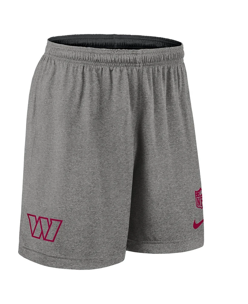 Nike Men's Black Washington Commanders Sideline Reversible Performance Shorts