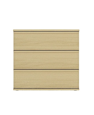Manhattan Comfort 26" Medium Density Fiberboard Molly Modern 3 Drawer Nightstand