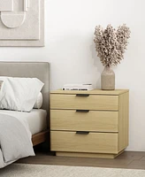 Manhattan Comfort 26" Medium Density Fiberboard Payton Modern 3 Drawer Nightstand