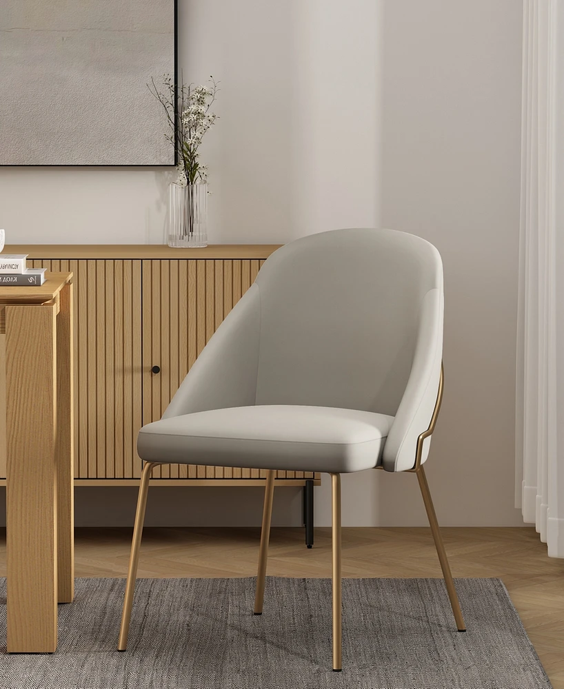 Manhattan Comfort 34.4" Faux Leather Gracie Dining Chair