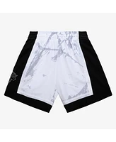 Mitchell & Ness Men's White New York Knicks 2009/10 Hardwood Classics Marble Swingman Shorts