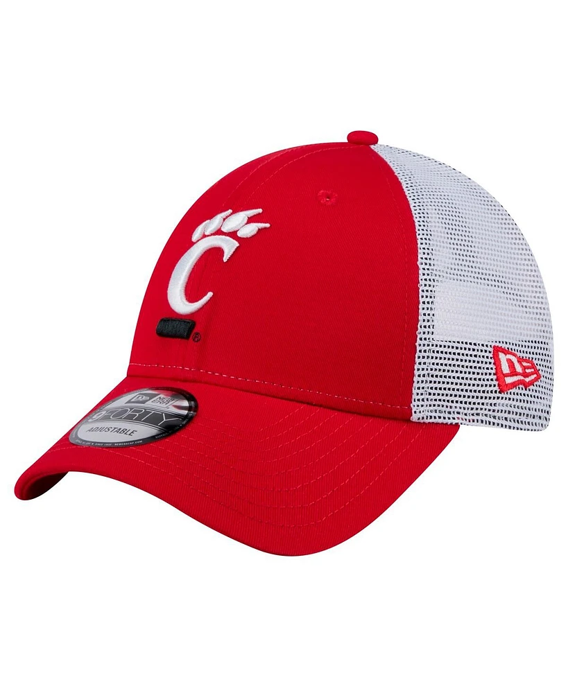 New Era Men's Red Cincinnati Bearcats Trucker 9FORTY Adjustable Hat
