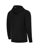 Antigua Men's Black Minnesota Vikings Brushed Carbon Victory Pullover Hoodie