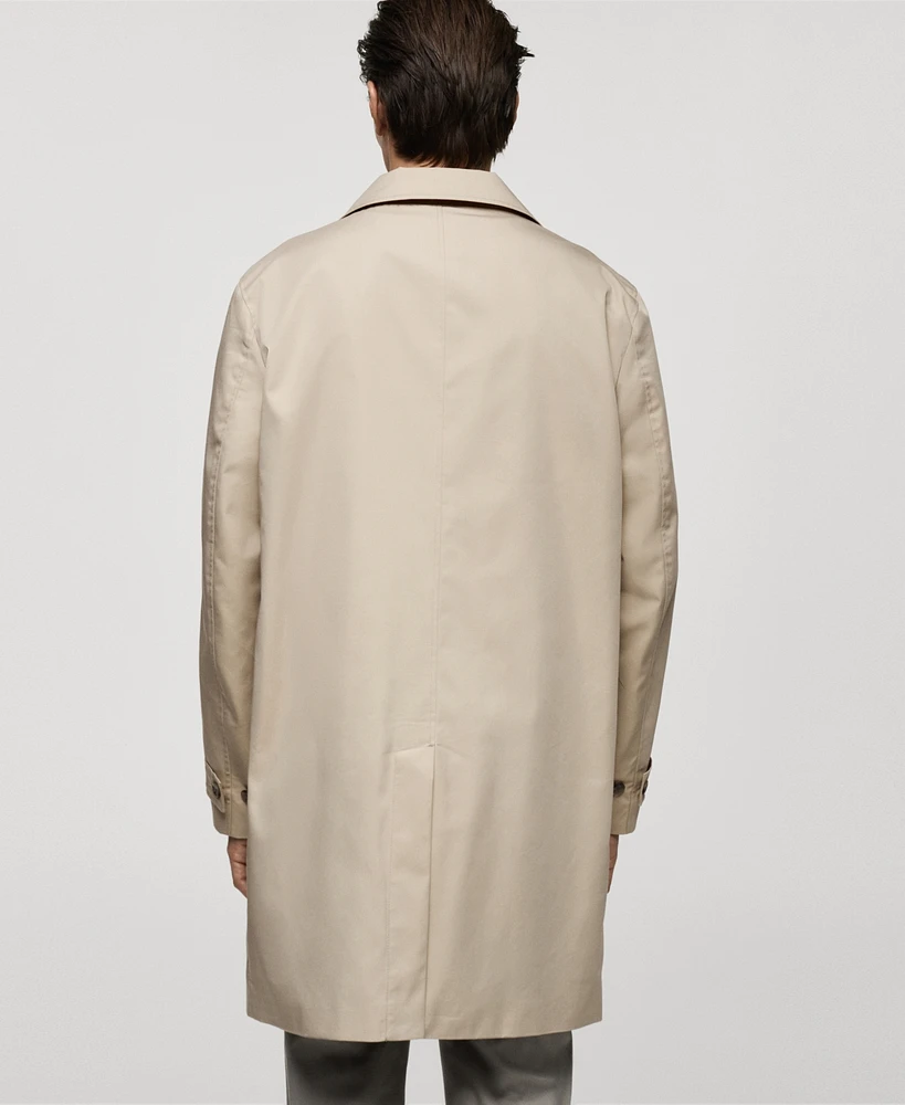 Mango Men's Classic Water-Repellent Trench Coat
