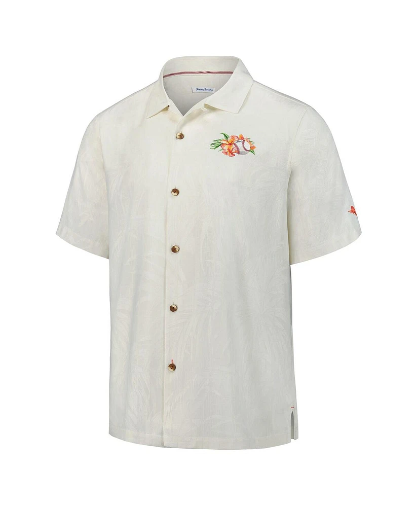 Tommy Bahama Men's White Tennessee Volunteers Grand Slam Bay Camp Button-Up Shirt