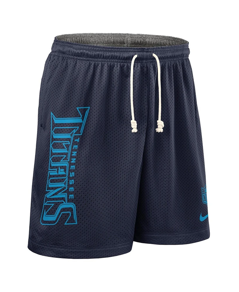 Nike Men's Navy Tennessee Titans Sideline Reversible Performance Shorts