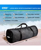 Gse Games & Sports Expert Large Mesh Equipment Duffel Bag, Scuba Bag with Zipper for Diving Equipment