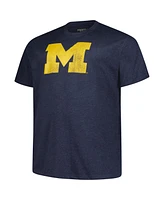 Fanatics Men's Navy Michigan Wolverines Big Tall Distressed Vintage Logo T-Shirt