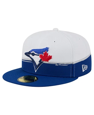 New Era Men's Blue/White Toronto Blue Jays Paint Stroke 59FIFTY Fitted Hat