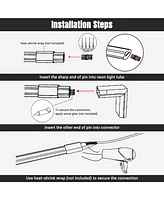 DELight 10pcs L Shape Pin Connectors Accessories with Pin 7x14mm Rgb Neon Rope Lightht