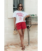 Colourful Rebel Women's Cr Varsity Loosefit Tee