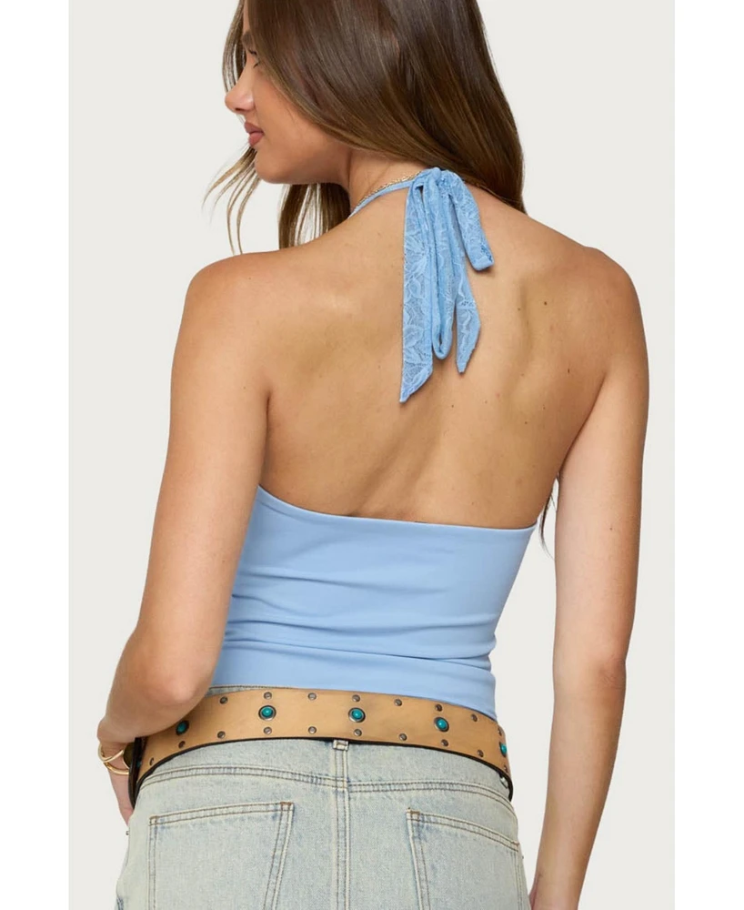 Edikted Women's Jordie Lacey Halter Top