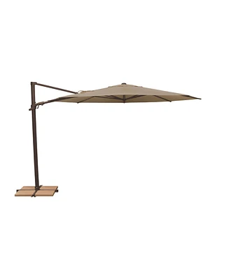 Mondawe 11FT Solefin Octagon Cantilever Umbrella with foot pedal, Bronze Frame