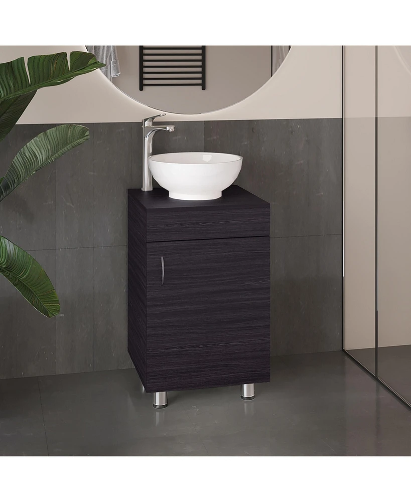 Vicksburg Bathroom Vanity, 1 Door, 4 Legs, White