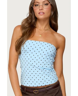 Edikted Women's Polka Dot Built Bra Tube Top