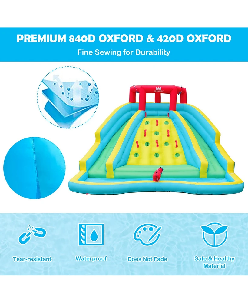 Gymax Inflatable Mighty Water Slide Park Bounce Splash Pool Without Blower
