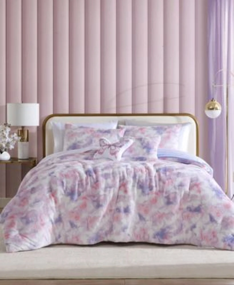 Betsey Johnson Sunset Tie Dye Plush Comforter Set