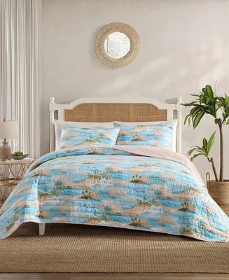 Tommy Bahama Bon Voyage Cotton Reversible 2-Pc. Quilt Set, Twin