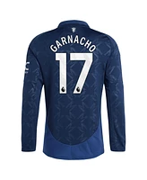 Adidas Men's Alejandro Garnacho Navy Manchester United 2024/25 Away Replica Long Sleeve Player Jersey