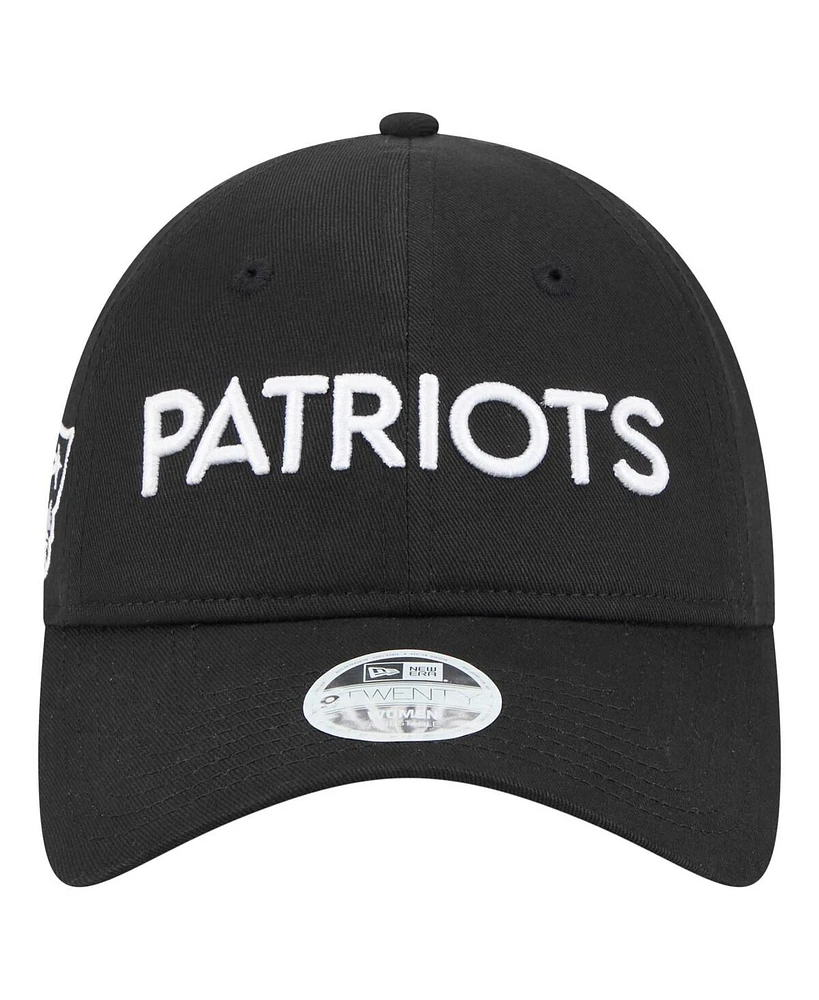 New Era Women's Black New England Patriots Cece 9TWENTY Adjustable Hat