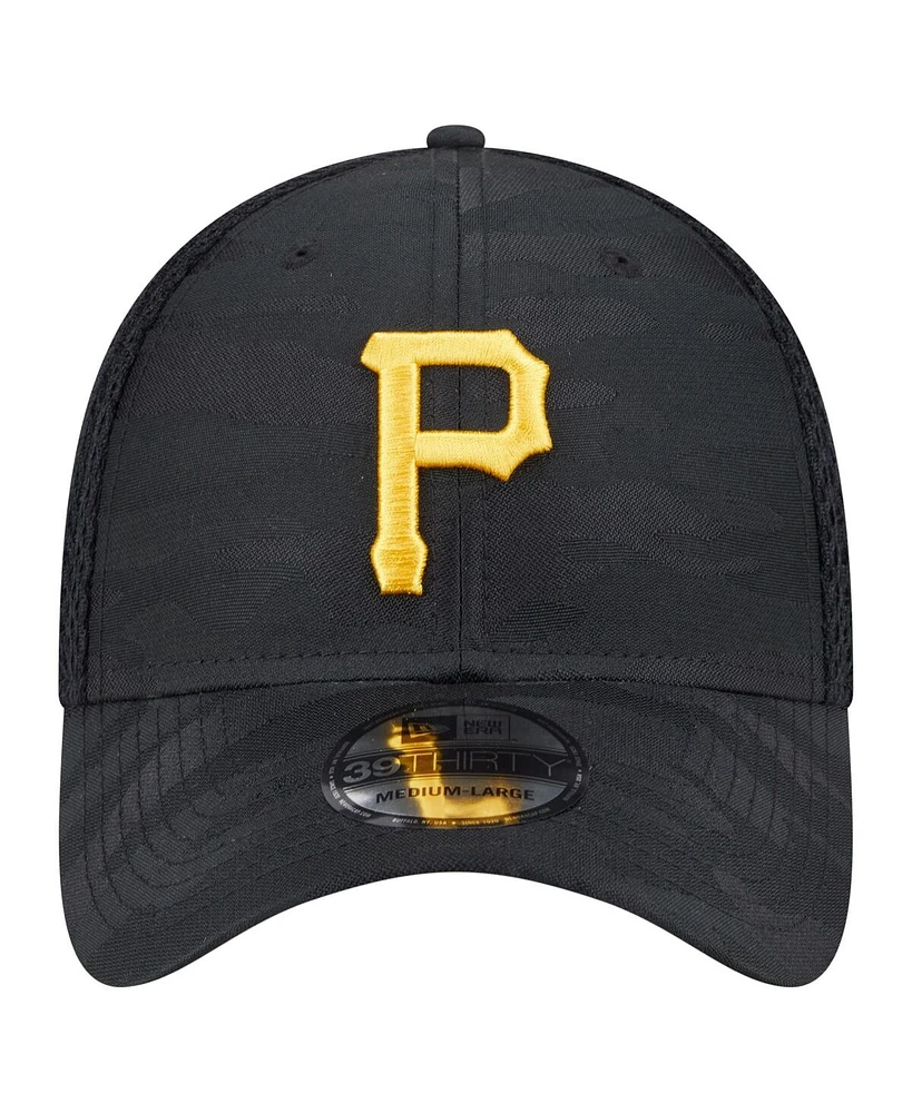 New Era Big Boys and Girls Black Pittsburgh Pirates Camo 39THIRTY Flex Hat