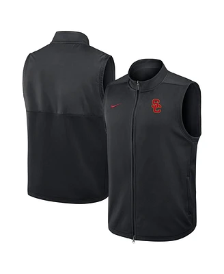 Nike Men's Black Usc Trojans Primetime Victory Performance Full-Zip Vest