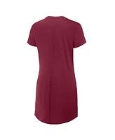 Fanatics Women's Garnet Florida State Seminoles Ruched Drape T-Shirt Dress