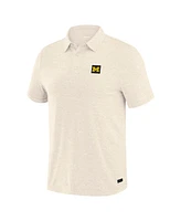 J. Palmer Men's White Michigan Wolverines Four Down Polo Shirt