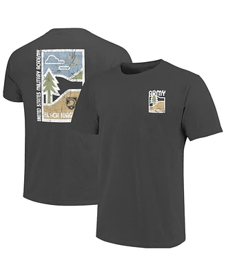 Image One Men's Graphite Army Black Knights Comfort Colors Minimal Vista Distressed Graphics T-Shirt