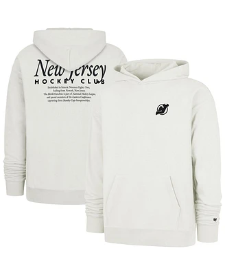 '47 Brand Men's Natural New Jersey Devils Foundation Pullover Hoodie