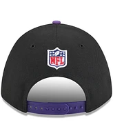 New Era Big Boys and Girls Black/Purple Minnesota Vikings 2025 Nfl Draft 9FORTY A-Frame M-Crown Adjustable Hat