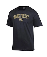 Champion Men's Black Wake Forest Demon Deacons Arched Logo T-Shirt