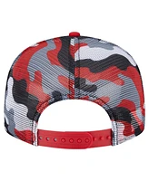 New Era Men's Black/Red Chicago Blackhawks Camo Meshback 9FIFTY Snapback Hat