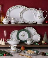 Noritake Holly & Berry Gold Oval Platter