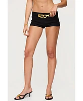 Edikted Women's Hook Belt Micro Shorts