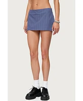 Edikted Women's Frankey Pinstripe Mini Skort