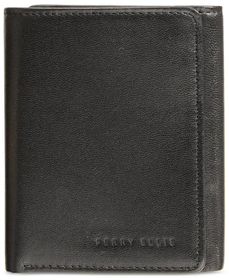Perry Ellis Portfolio Men's Leather Gramercy Slim Trifold Wallet