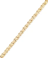 Heart Link Bracelet in 10k Gold
