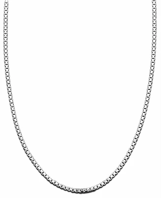 Giani Bernini Box Link 18" Chain Necklace in Sterling Silver, Created for Macy's