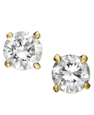 Giani Bernini 18k Gold Over Sterling Silver Earrings Cubic Zirconia Round Stud Earrings 4 8mm