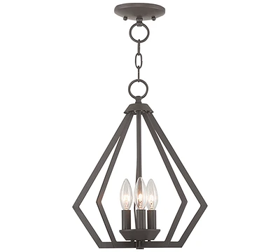 Livex Prism 3- Light Metal 14'' Pendant