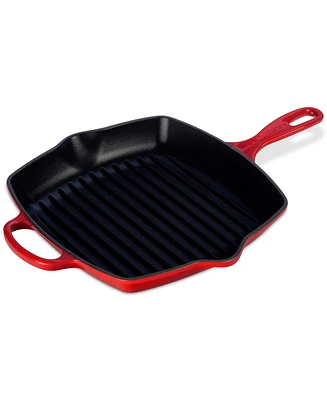 Le Creuset 10.25" Enameled Cast Iron Skillet Grill with Helper Handle