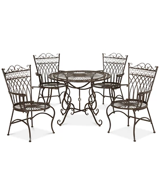Donovan Outdoor 5-Pc. Dining Set (Dining Table & 4 Chairs)