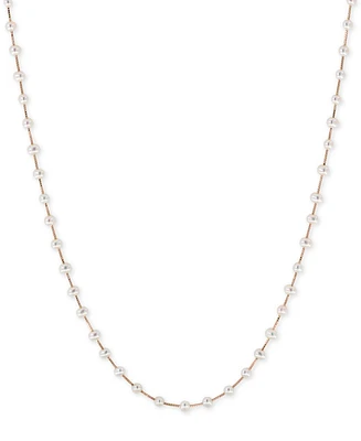 Effy Cultured Freshwater Pearl (3mm) Statement Necklace 14k Gold, White Gold or Rose